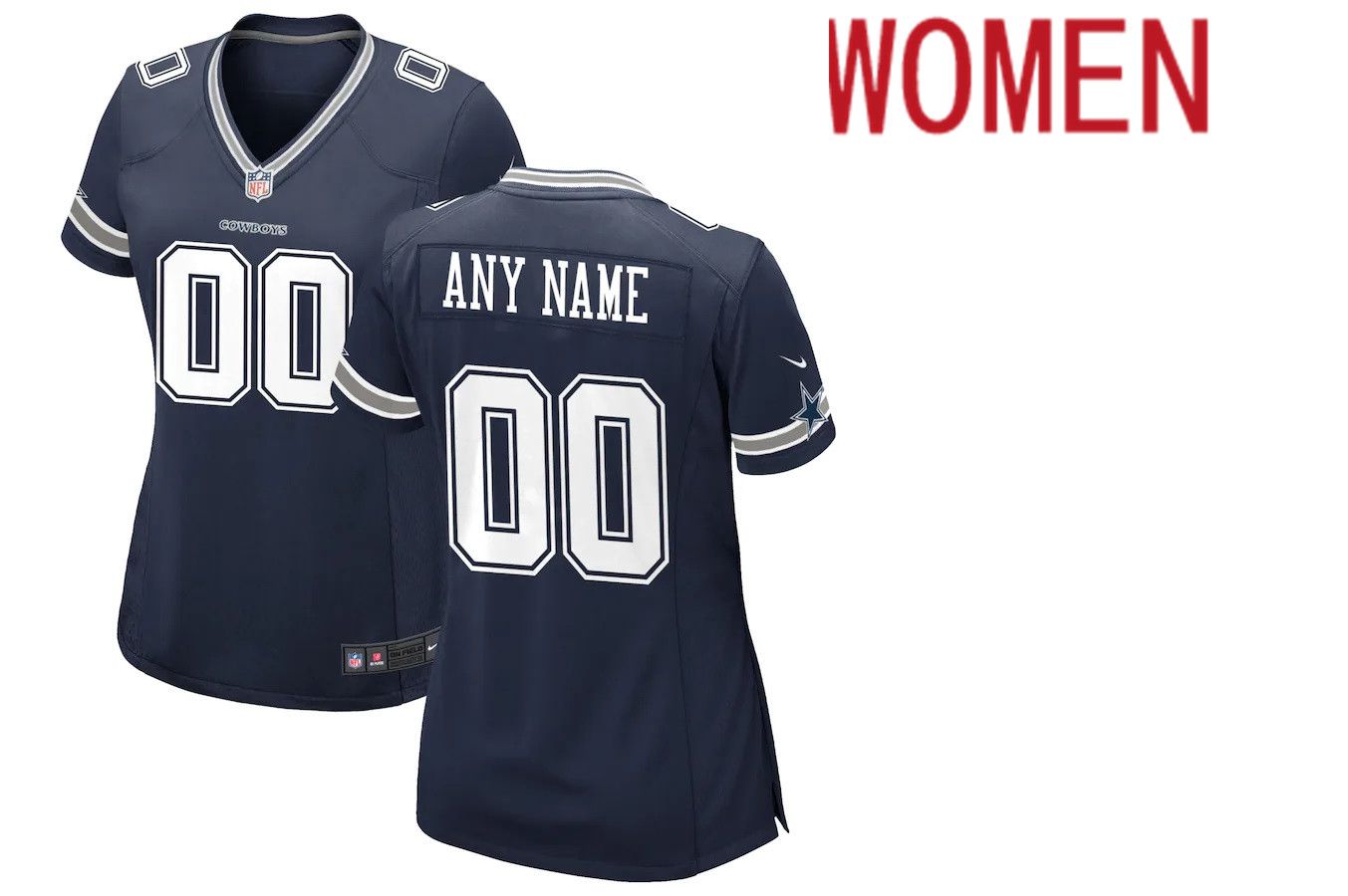 Cheap Women Dallas Cowboys Nike Navy Custom Game NFL Jersey